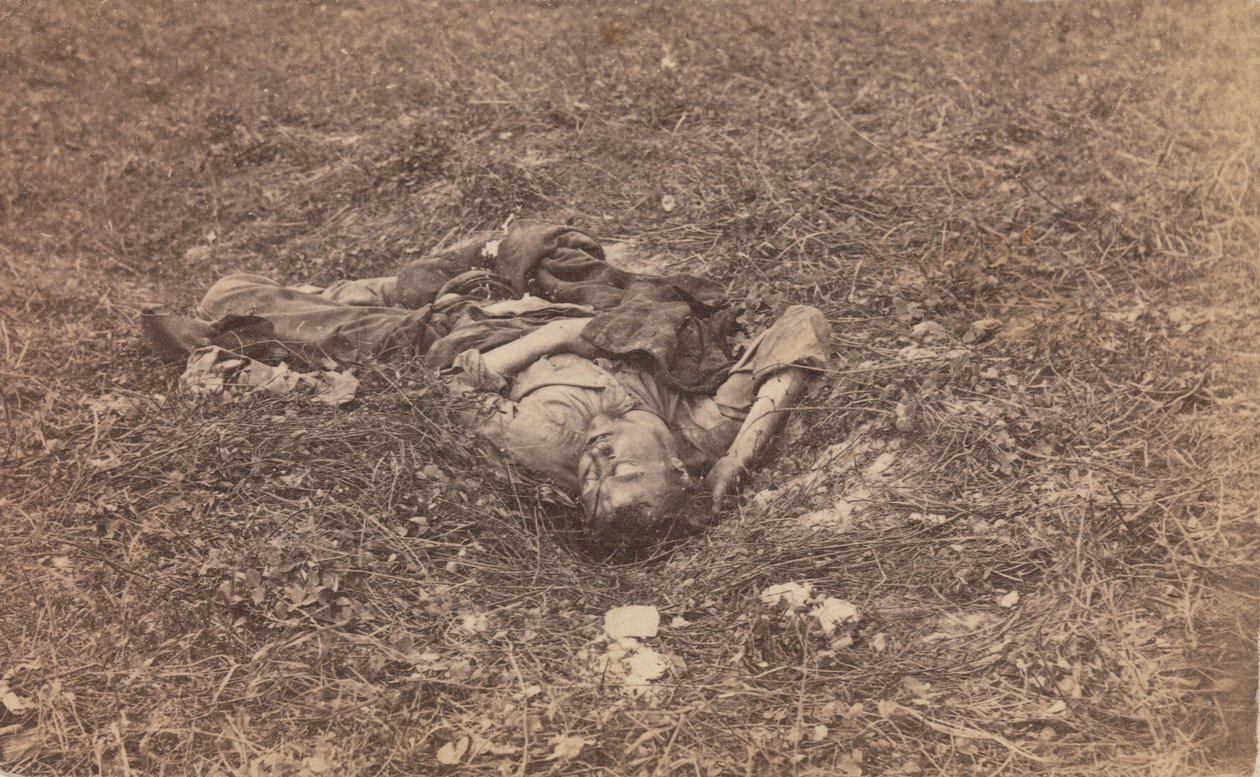 Konfedererad soldat [på slagfältet vid Antietam], september 1862. av Alexander Gardner