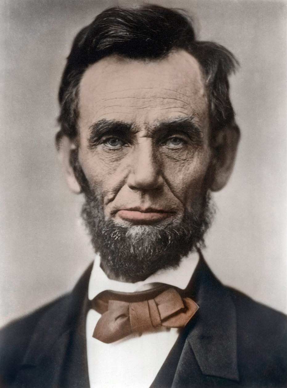 Porträtt av Abraham Lincoln - Porträtt av Abraham Lincoln (1809-1865) USA:s 16:e president. Foto av Alexander Gardner av Alexander Gardner