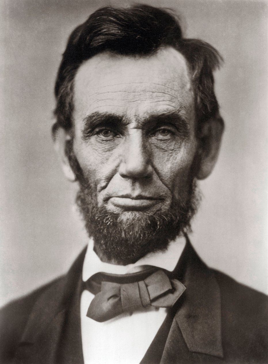 Porträtt av Abraham Lincoln - Porträtt av Abraham Lincoln (1809-1865) USA:s 16:e president. Foto av Alexander Gardner av Alexander Gardner