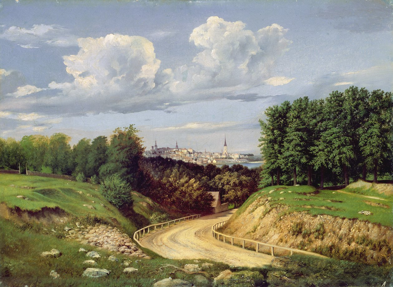 Utsikt över Tallinn av Alexander Georg Schlater