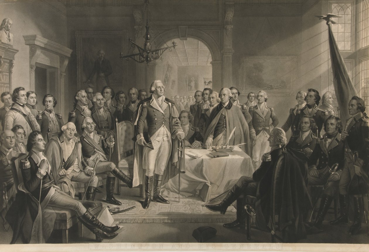Washington och hans generaler, pub. C. 1870 av Alexander Hay Ritchie