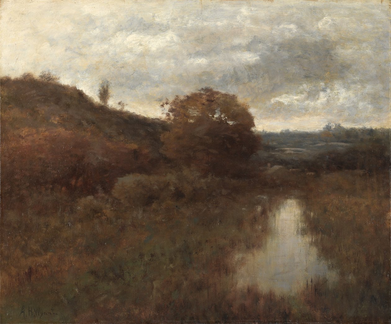 Höstlandskap och pool av Alexander Helwig Wyant