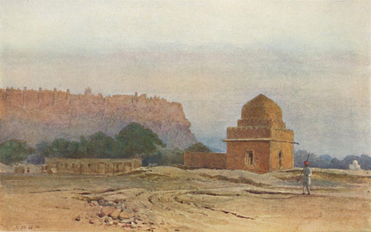 Gwalior Fort före soluppgången, c1880 1905. av Alexander Henry Hallam Murray