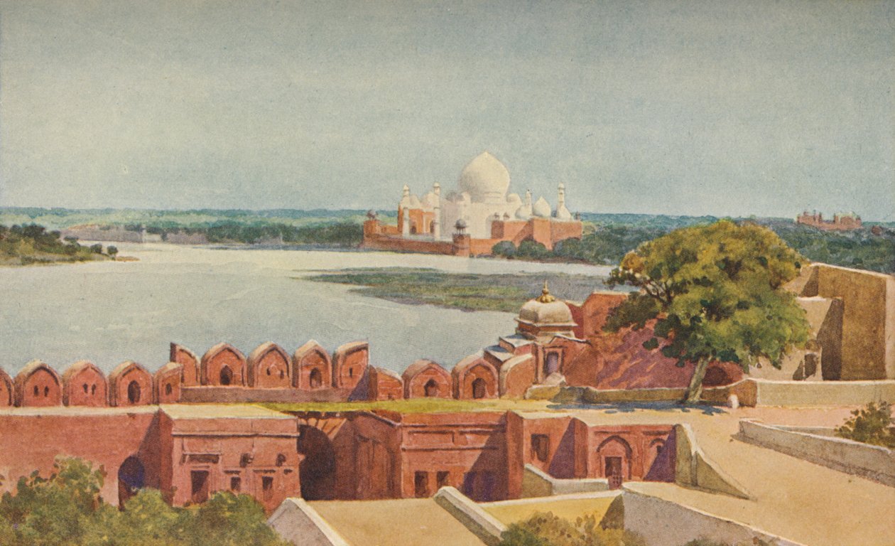 Taj från fortet, Agra, c1880 1905. av Alexander Henry Hallam Murray