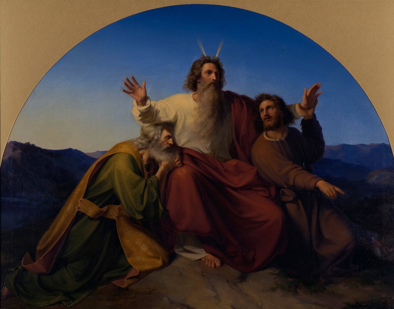 Moses, Aaron och Hur, 1837 av Alexander Heubel