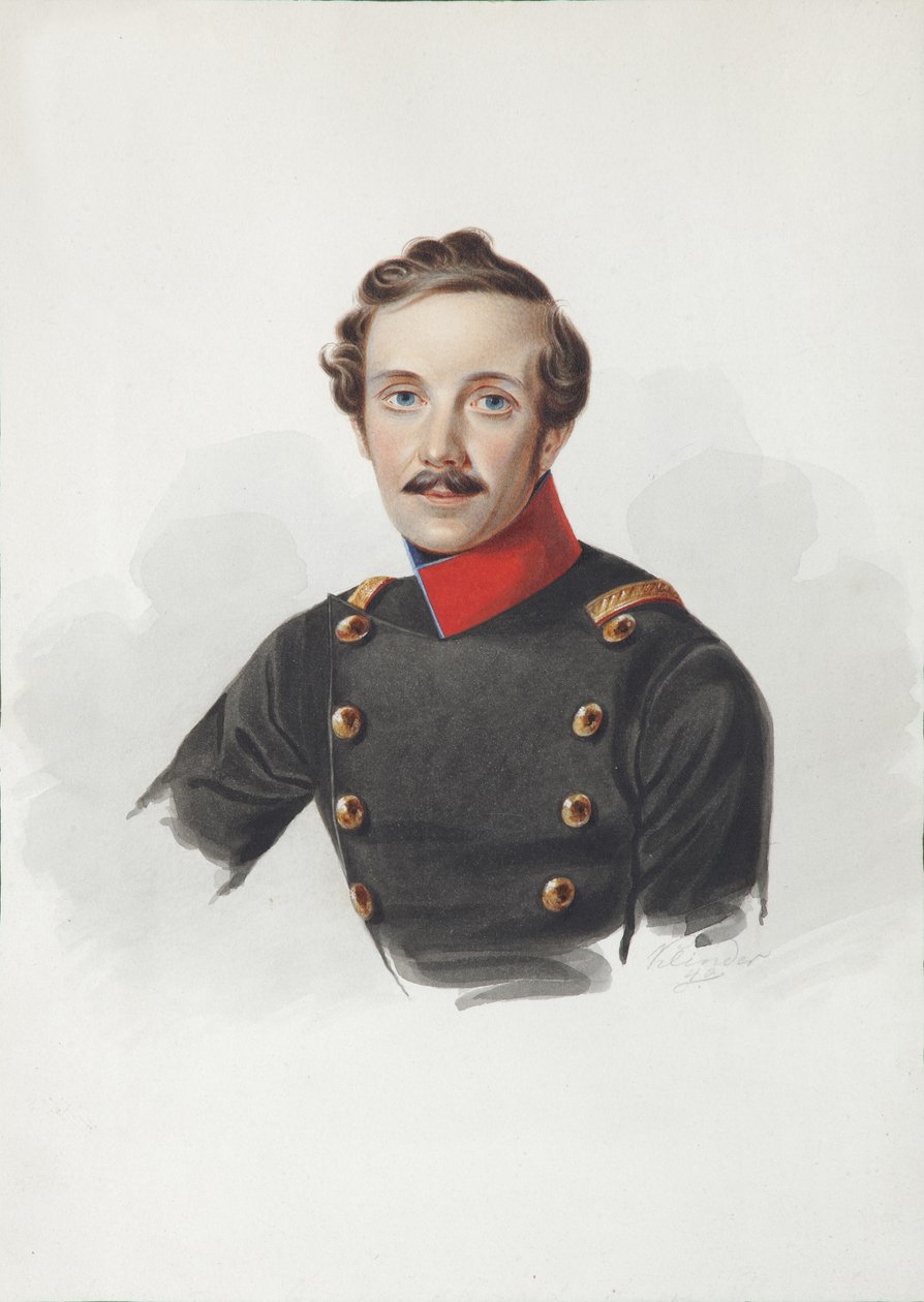 Porträtt av Arist Fyodorovich von Gersdorff 1805-1883, 1840 av Alexander Ivanovich Klünder