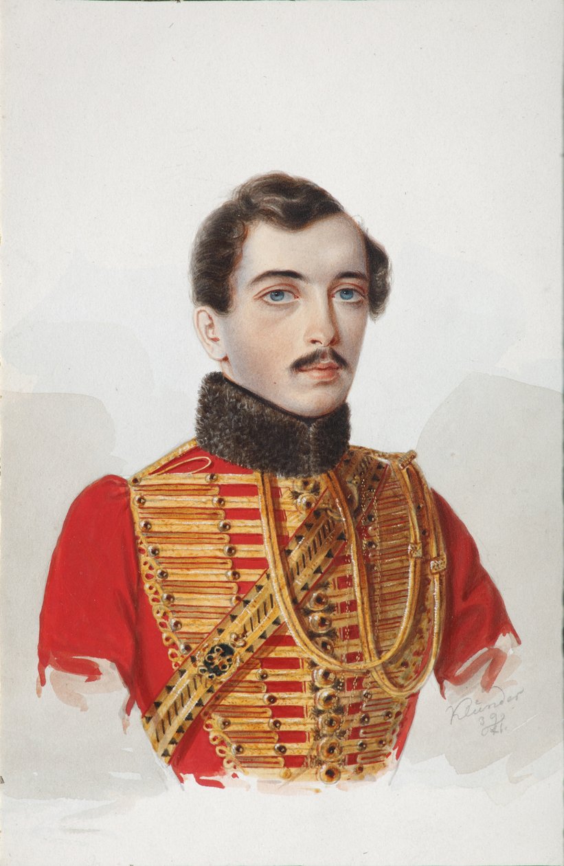 Porträtt av N.W. Novoskoltsev, 1839 av Alexander Ivanovich Klünder