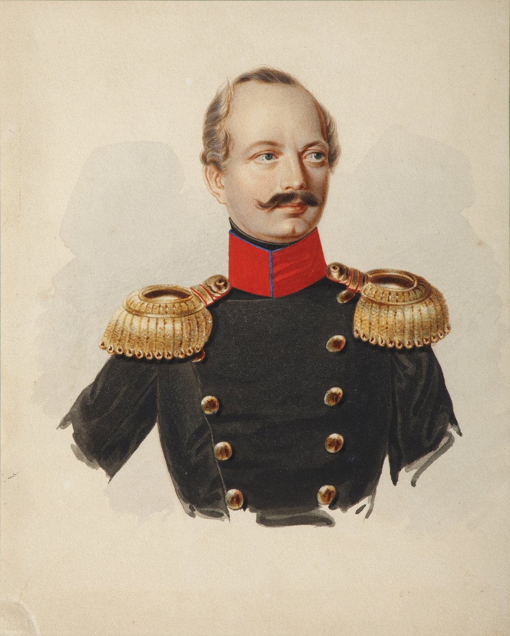 Porträtt av Nikolay Fyodorovich Plautin 1794-1866, 1839-1843 av Alexander Ivanovich Klünder
