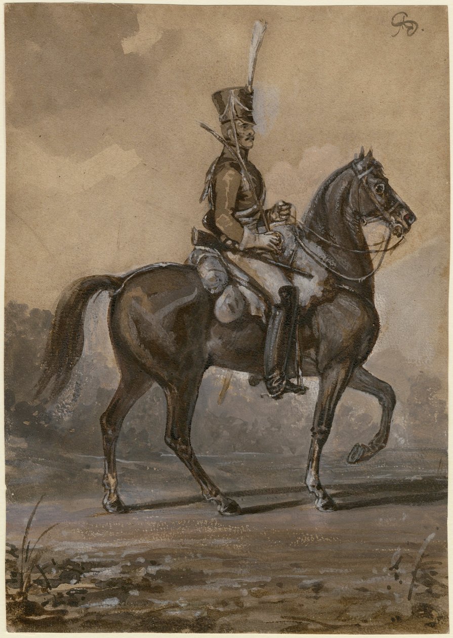 Rysk drake - Sauerweid, Alexander Ivanovich (1783-1844) - 1820 - Akvarell på papper - 22,9x16,2 - Privat samling av Alexander Ivanovich Sauerweid