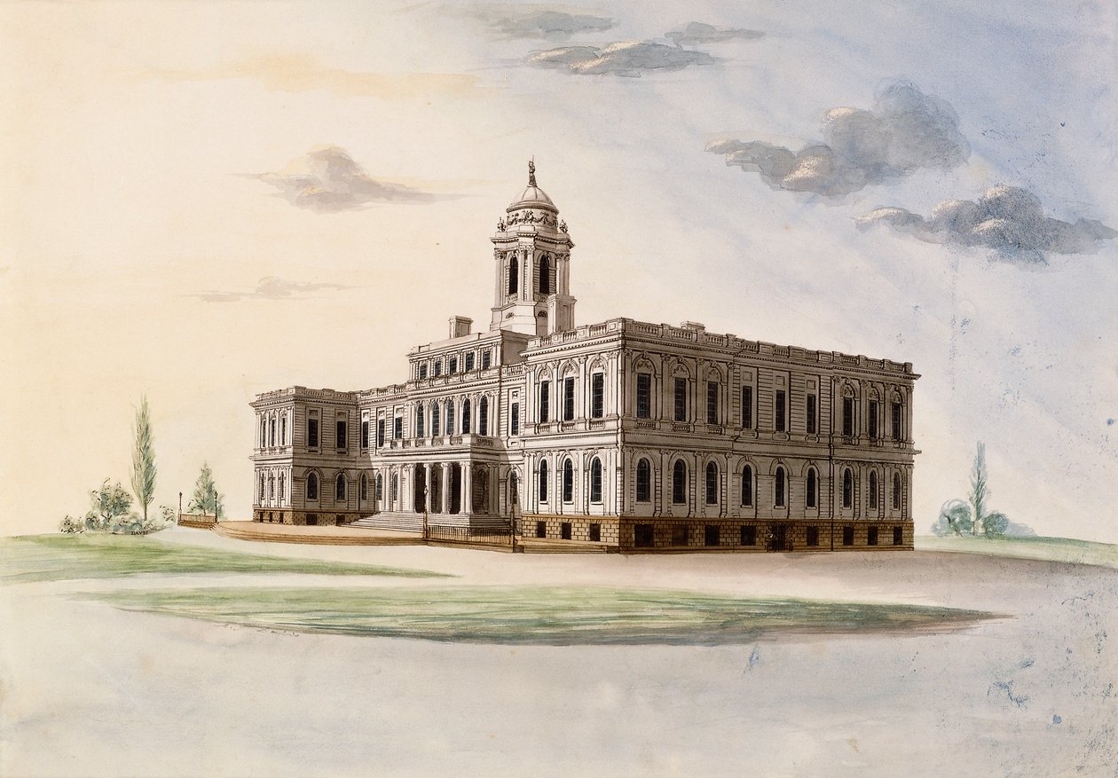 Stadshuset, New York, av Alexander Jackson Davis