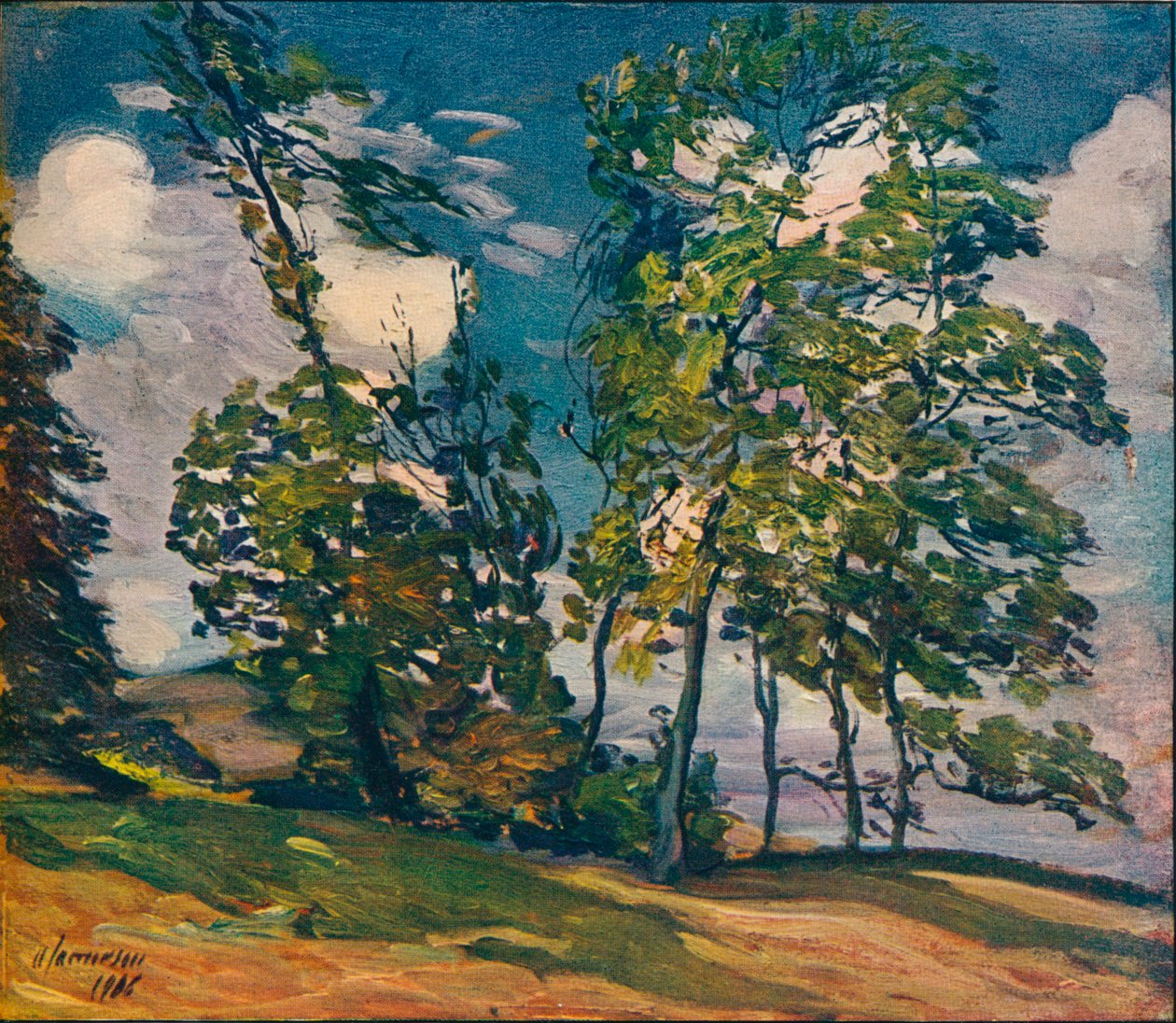 En blåsig dag, c1906 av Alexander Jamieson