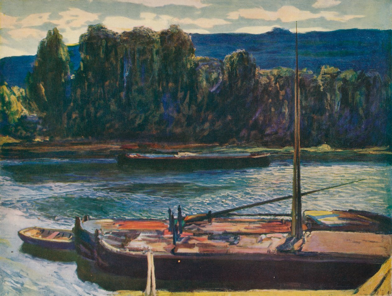 Kväll vid floden Seine, c1910, 1912 av Alexander Jamieson