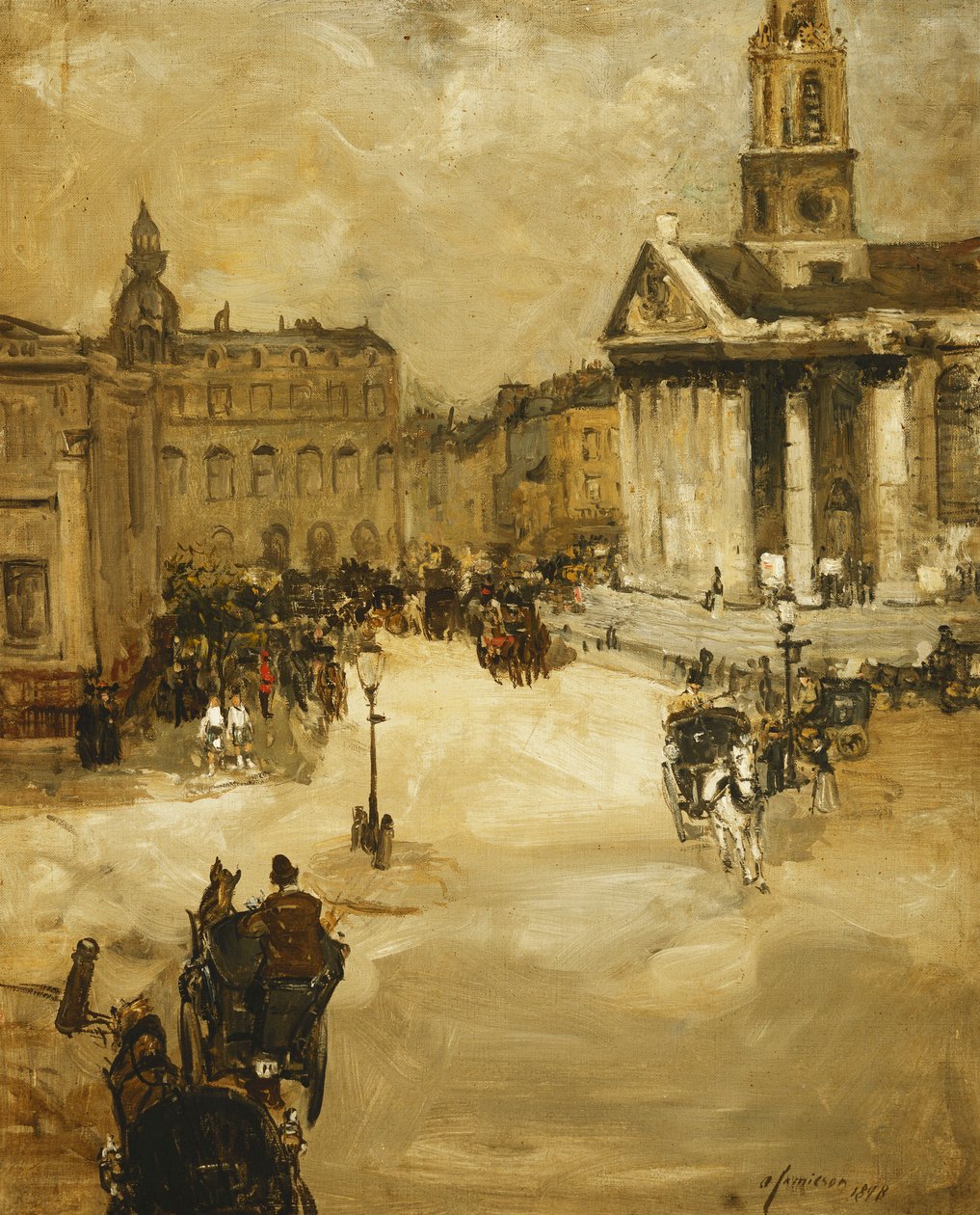 St. Martins i fältet från Trafalgar Square av Alexander Jamieson