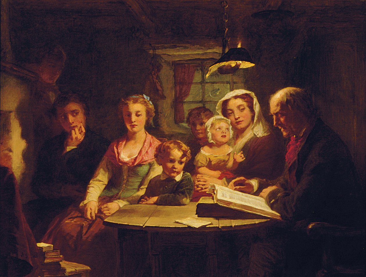 Cotters Saturday Night (olja på duk) av Alexander Johnston