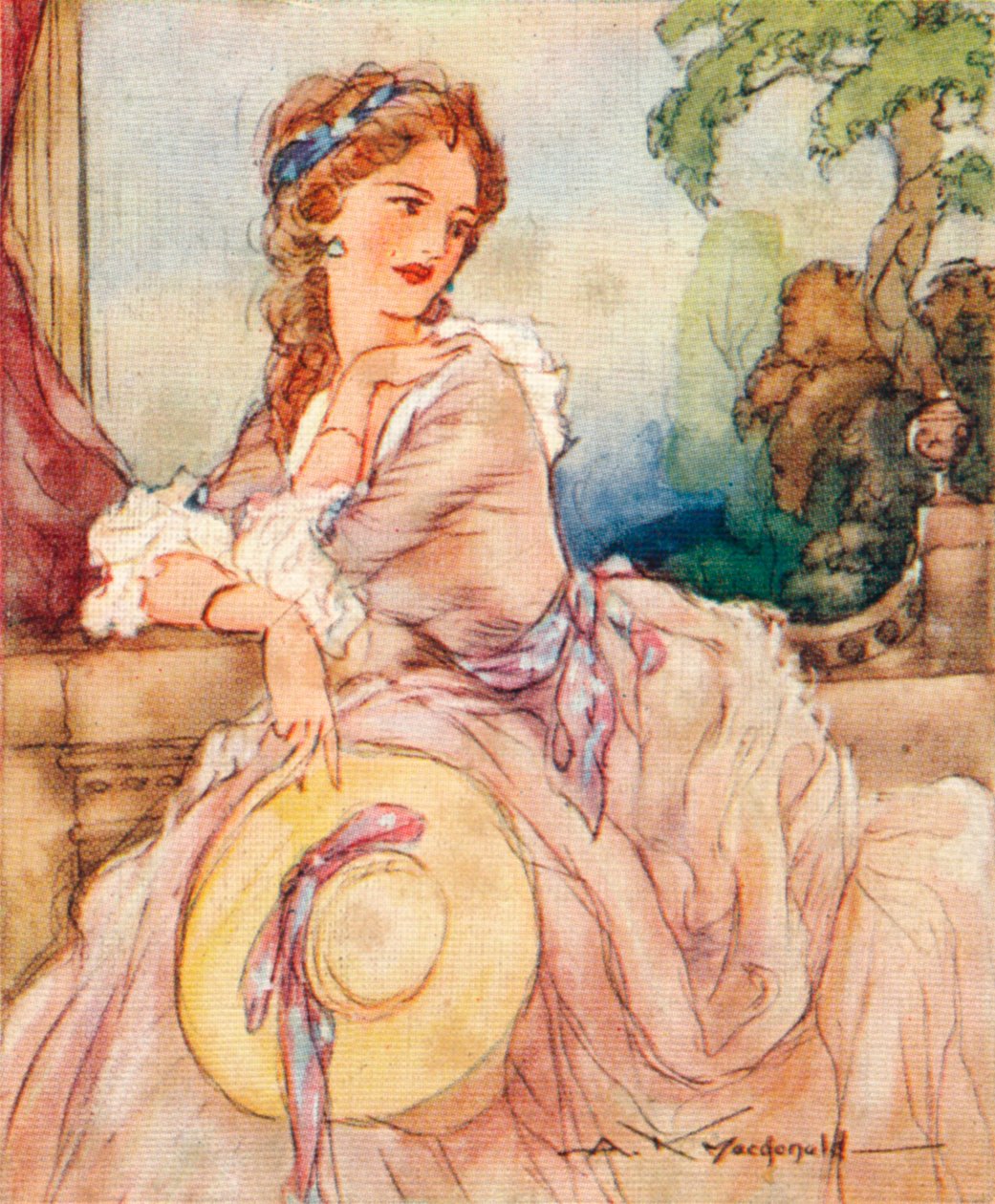 Lady Emma Hamilton c1765-1851, älskarinna till Horatio Nelson, 1937 av Alexander K. MacDonald