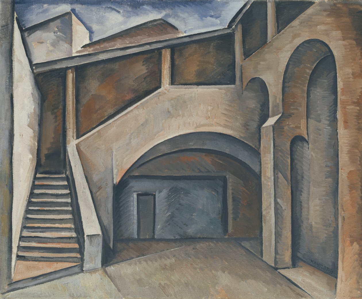 Gård, 1913 av Alexander Kanoldt