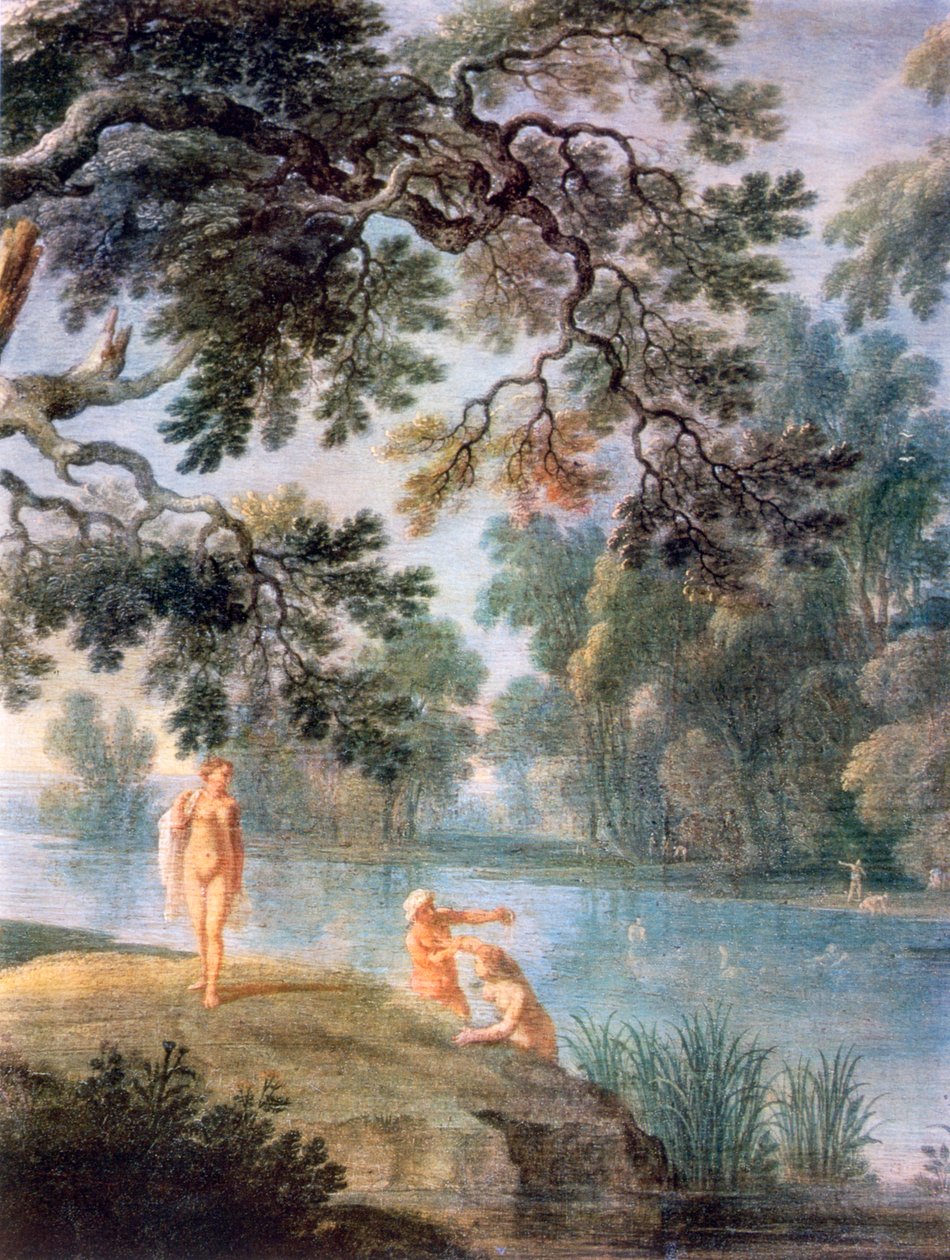Nymths Badning, detalj, c1620-1652 av Alexander Keirincx