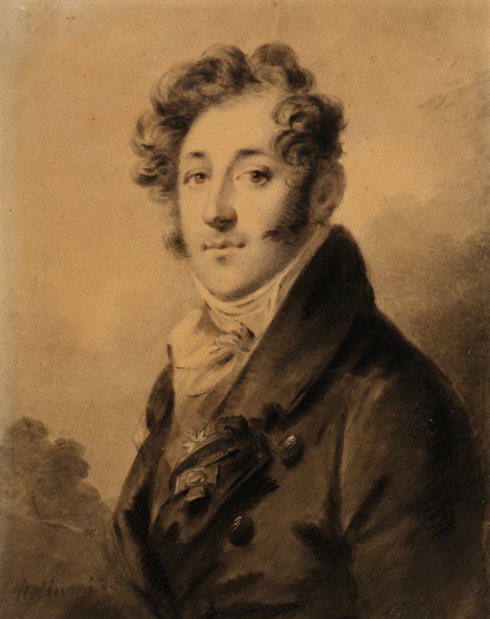 Porträtt av Konstantin Yakovlevich Bulgakov 1782-1835, 1800-talet av Alexander Molinari