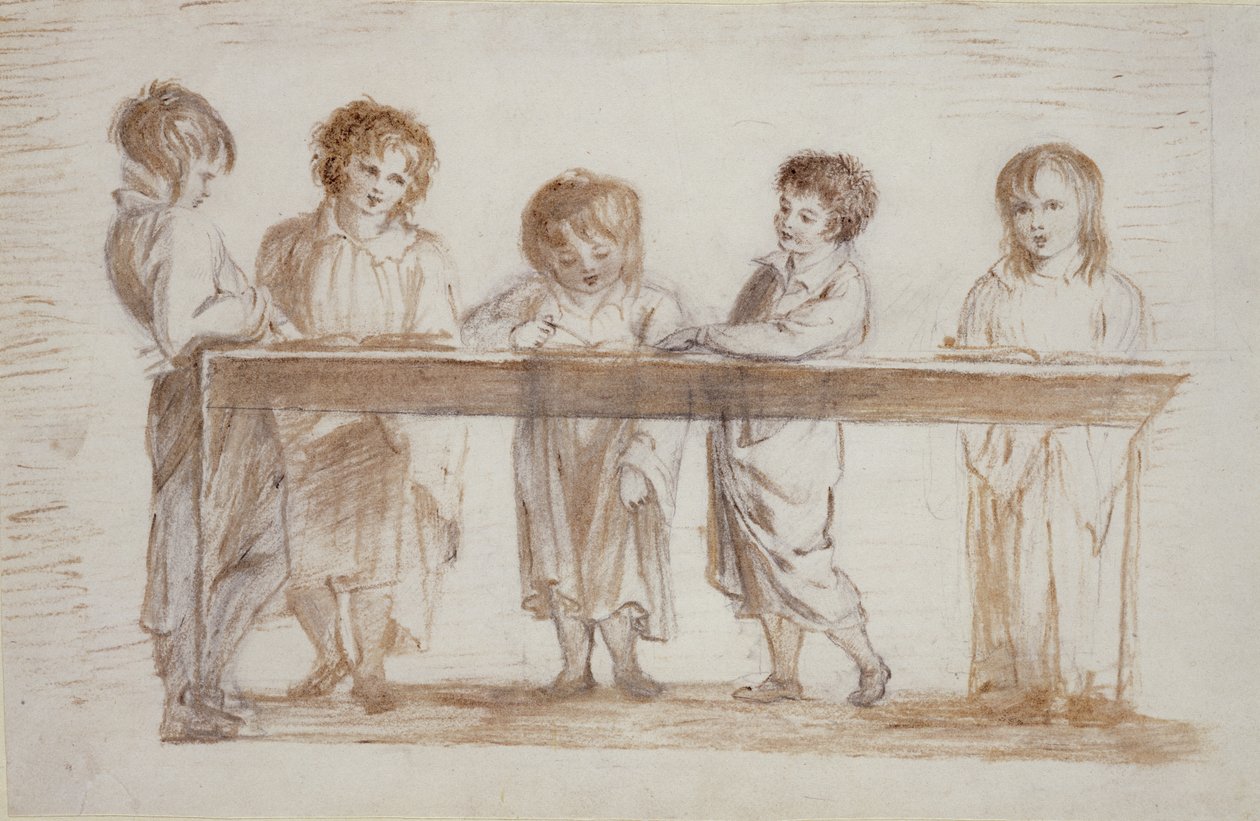 Choirboys (penna och krita på papper) av Alexander Nasmyth