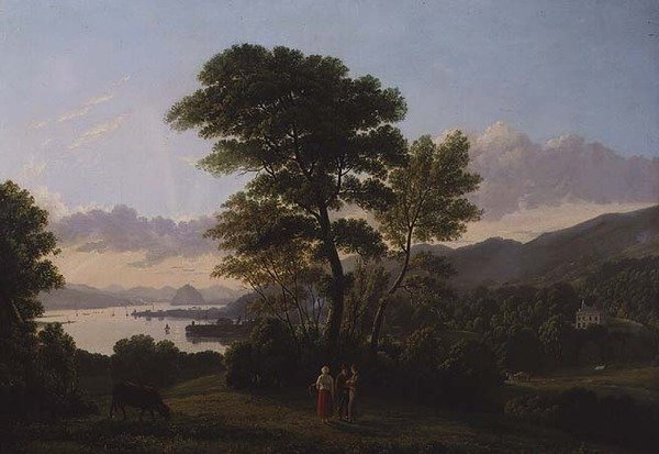 Dumbarton Rock (olja på duk) av Alexander Nasmyth