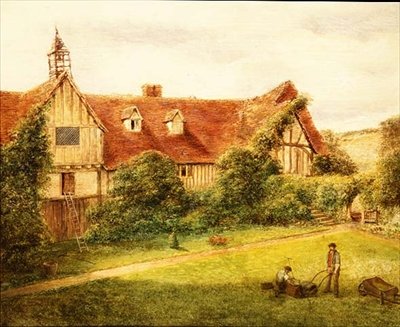 Trädgårdsmästare med stallet bakom (olja på duk) av Alexander Nasmyth