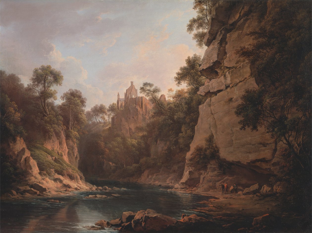 Hawthornden Castle, nära Edinburgh av Alexander Nasmyth