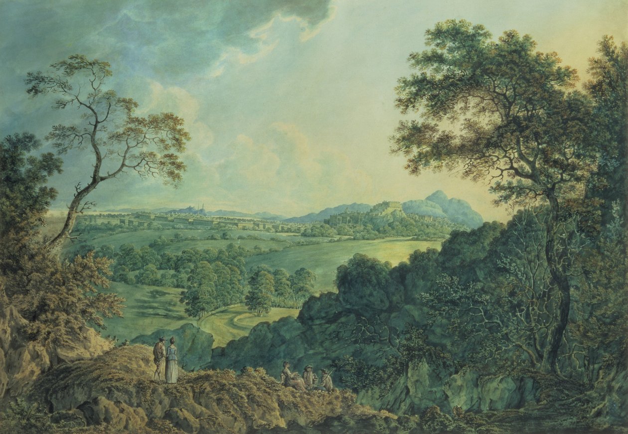 Utsikt över Edinburgh från Corstorphine Hill av Alexander Nasmyth