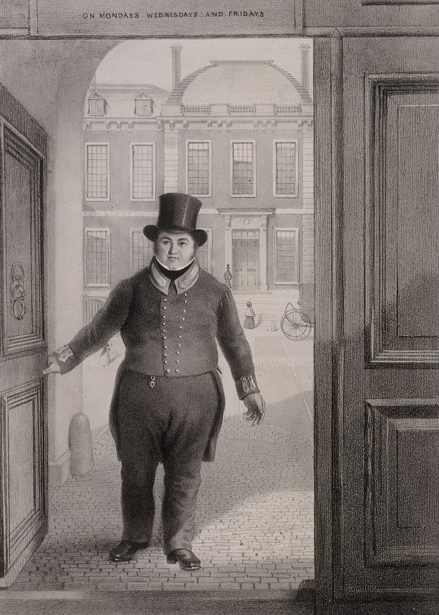 Entrance Gate, British Museum, Holborn, London, c1850 av Alexander O