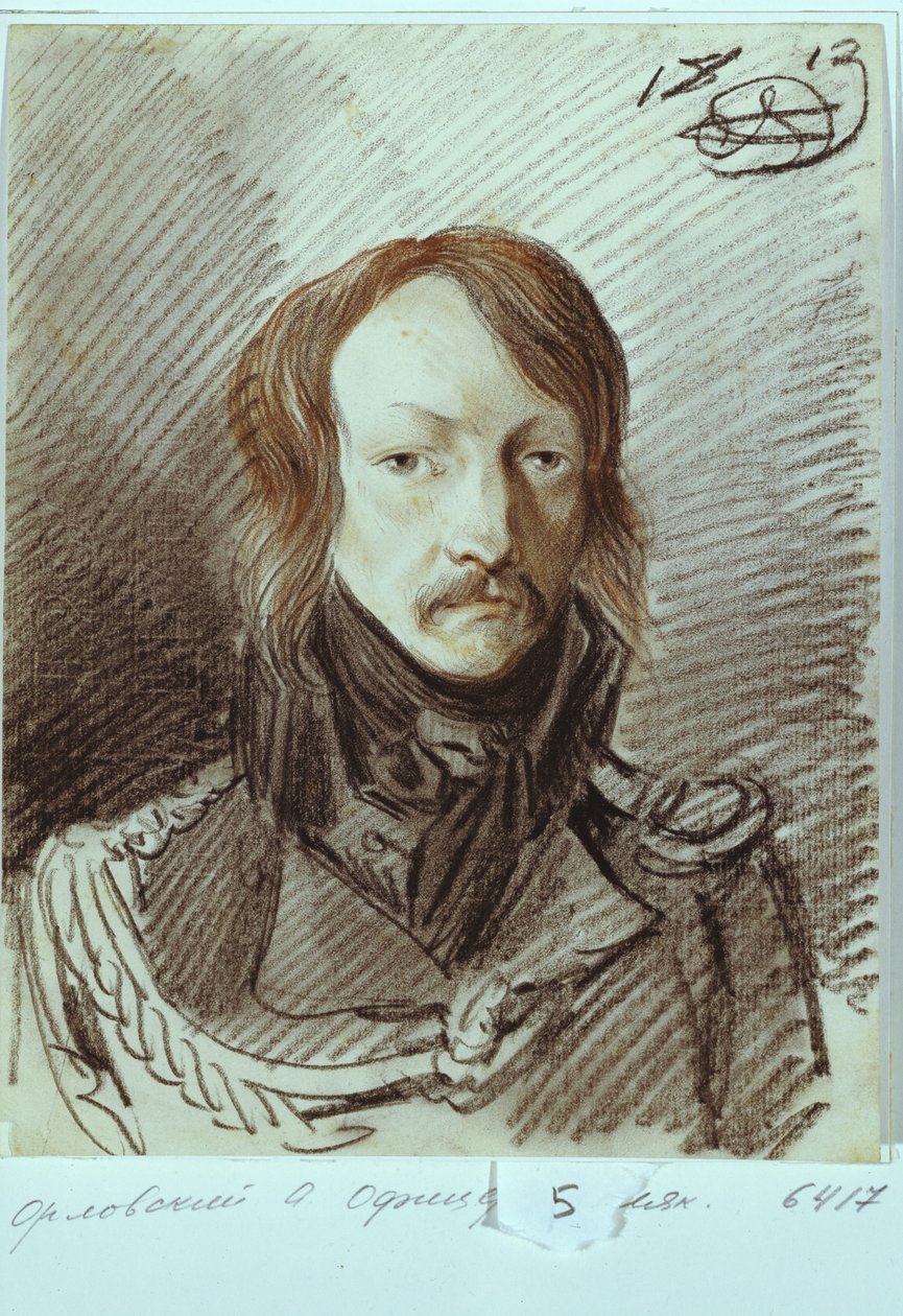Porträtt av Alexei Pavlovich Lanskaya 1789-1855, 1813 av Alexander Osipovich Orlowski