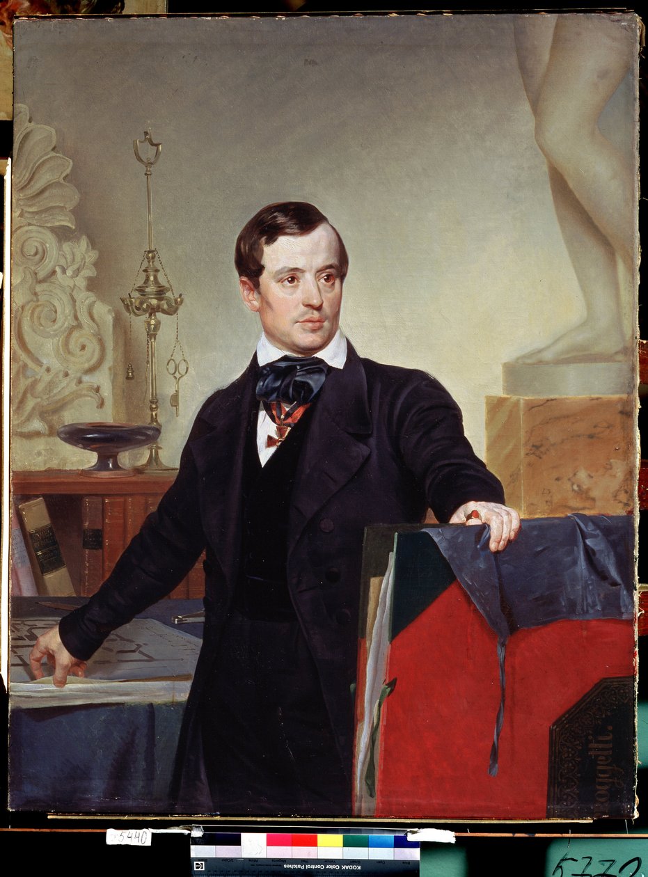 ""Porträtt av målaren och arkitekten Alexander Briullov (Alexander Brioullov) (1798-1877)"" Målning av Karl Briullov (Brioullov) (1799-1852) Statens ryska museum Sankt Petersburg av Alexander Pavlovich Briullov