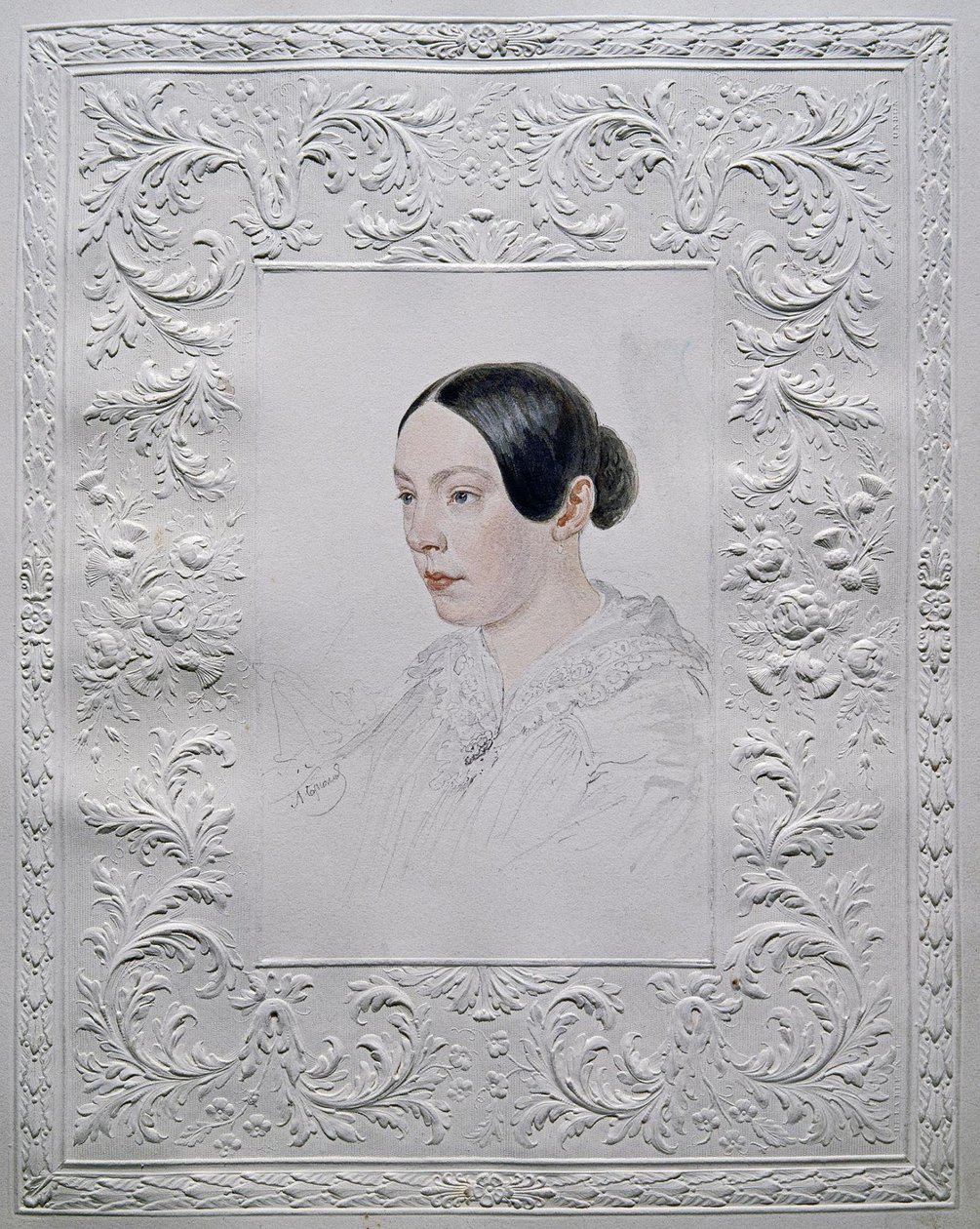 Porträtt av Adelaida Alexandrovna Senkovskaya 1800-1858, född friherrinnan von Rahl, sent 1840-tal av Alexander Pavlovich Briullov