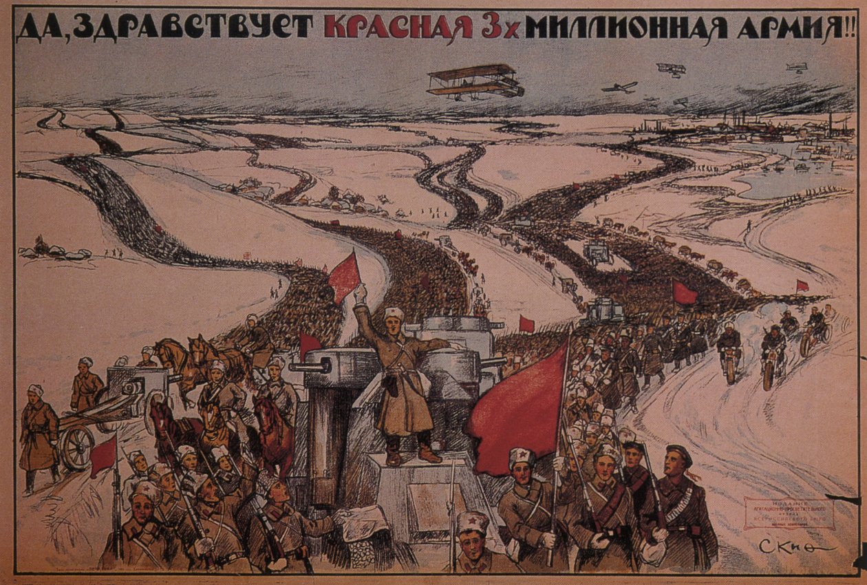 Länge leve röda armén på tre miljoner man!, 1919 av Alexander Petrovich Apsit