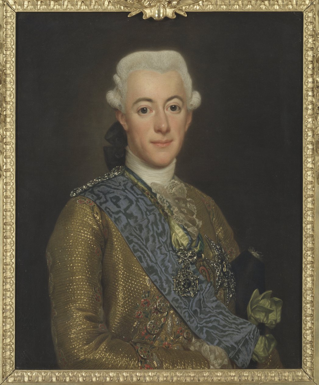 Gustave III roi de Suede - Porträtt av kung Gustav III av Sverige (1746-1792), av Roslin, Alexander (1718-1793). Olja på duk av Alexander Roslin