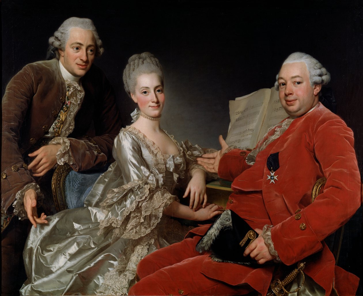 John Jennings Esq. och hans bror och svägerska av Alexander Roslin
