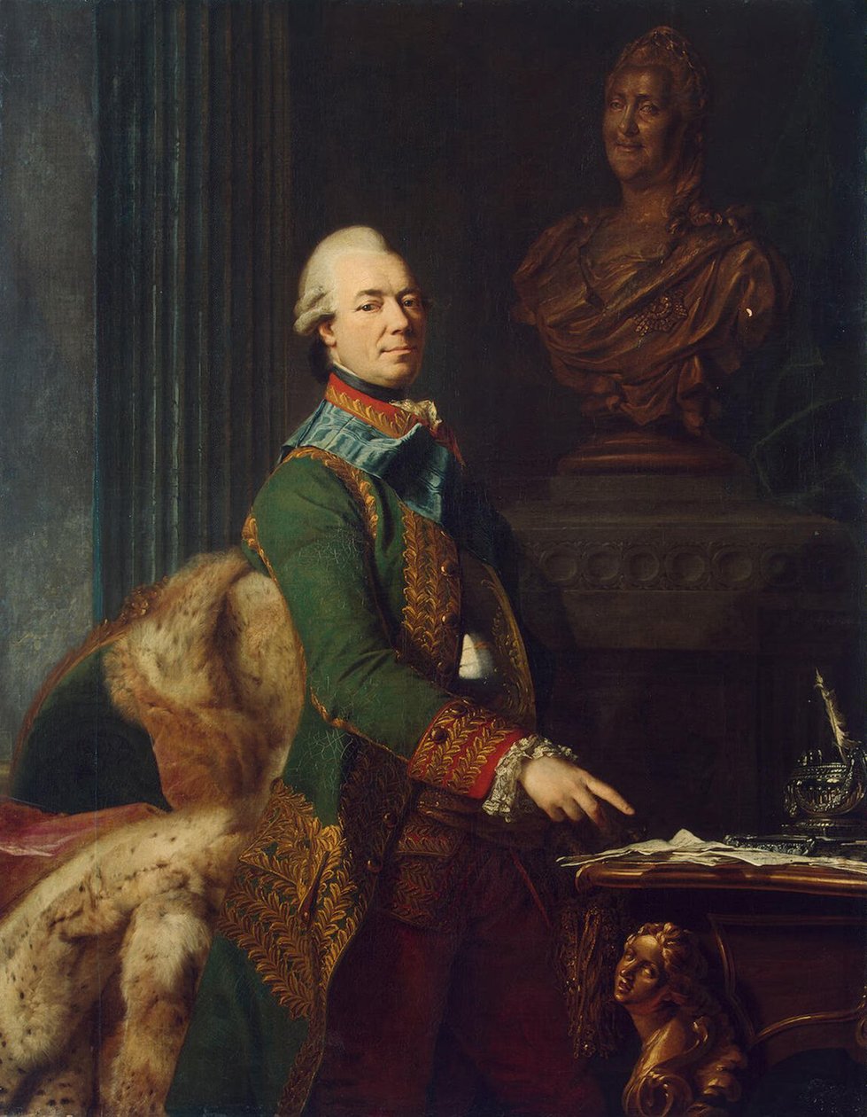 Porträtt av greve Zahar Chernyshov, ca 1776 av Alexander Roslin