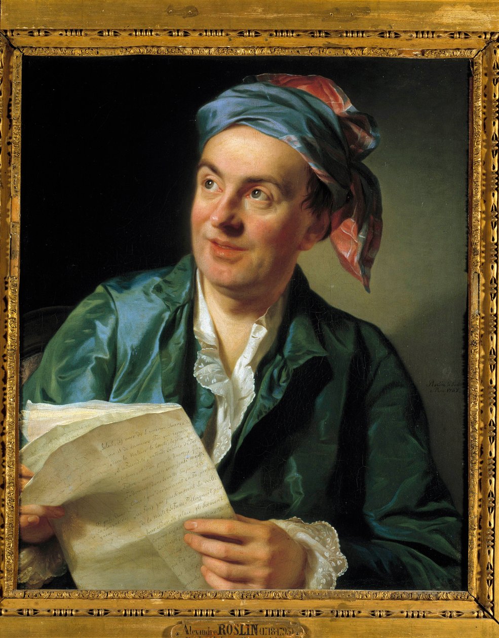 Porträtt av Jean Francois Marmontel (1723-1799) Författare Målning av Alexandre Roslin (1718-1793) 1767 Sön. 0,64 x 0,53 m - Porträtt av Jean Francois Marmontel (1723-1799), författare. Målning av Alexander Roslin (1718-1793) av Alexander Roslin