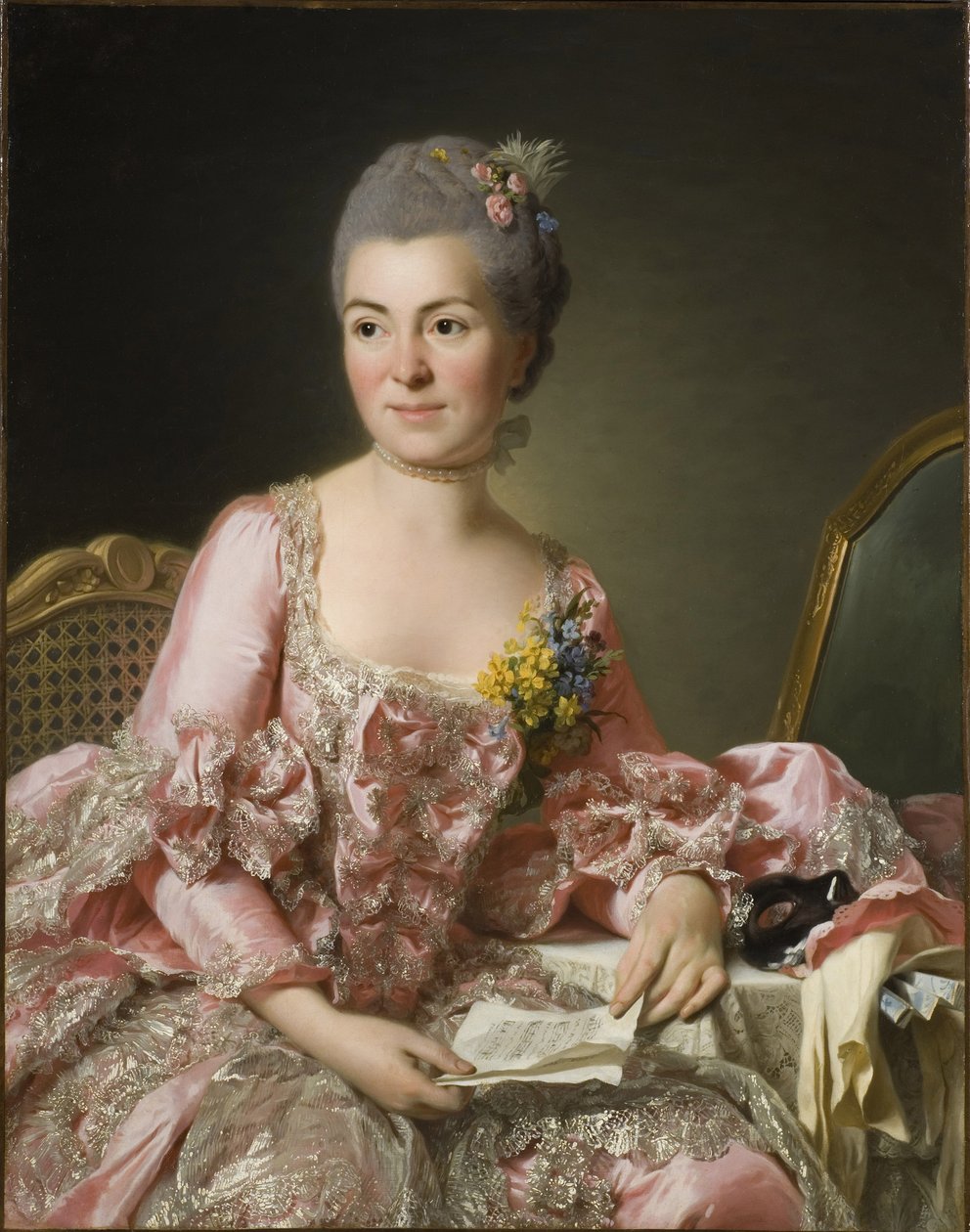 Porträtt av Marie-Suzanne Giroust, Madame Roslin 1734-1772, 1770 av Alexander Roslin