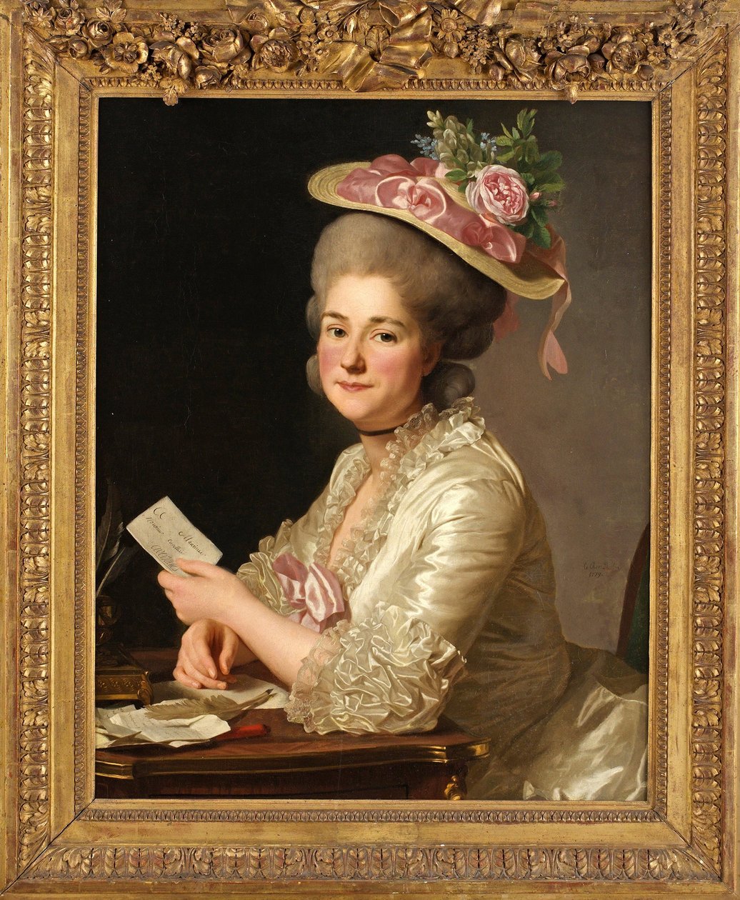 Porträtt av Marie Emilie Cuivilliers av Alexander Roslin