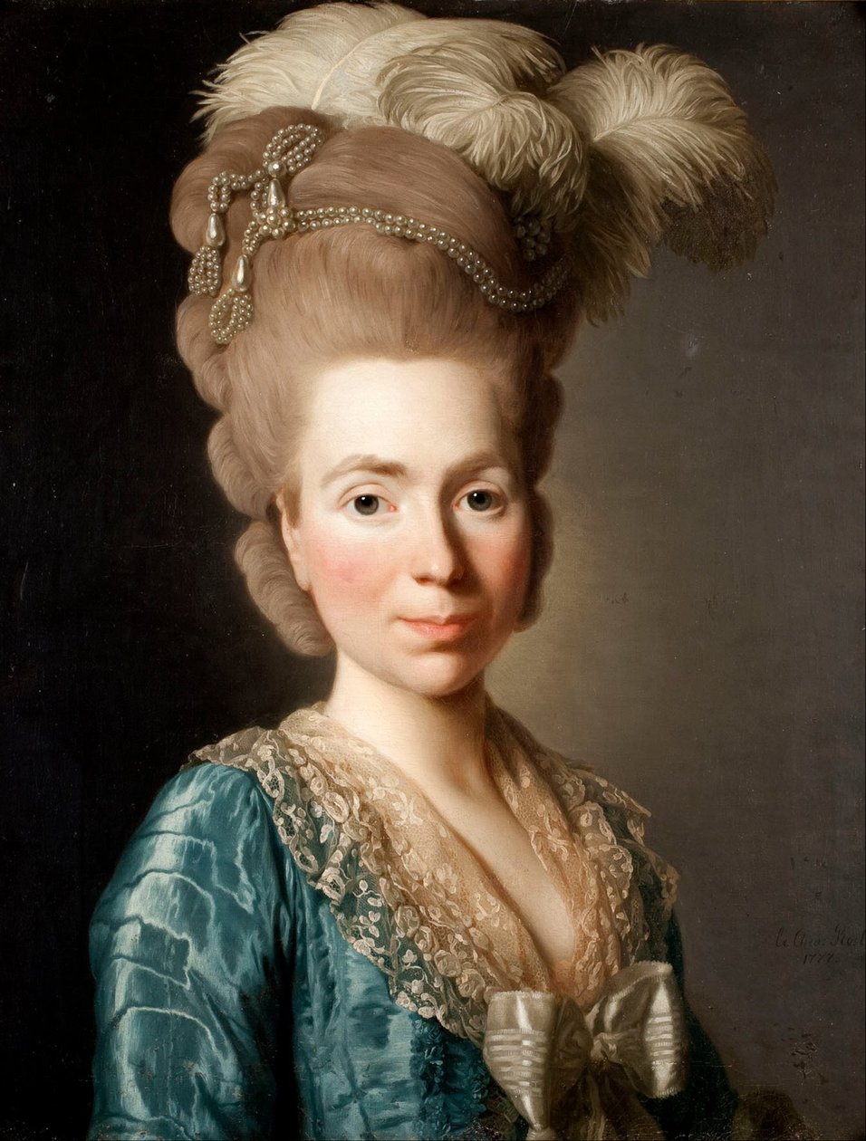 Porträtt av prinsessan Natalya Petrovna Galitzine 1741-1837, 1777 av Alexander Roslin