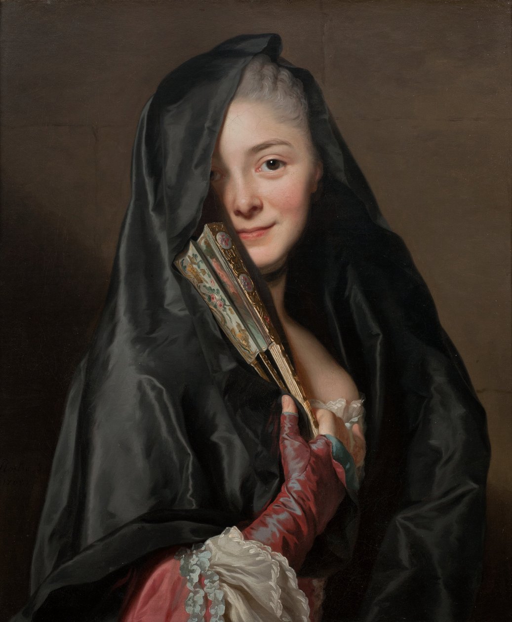 Damen med slöjan. Konstnärens hustru, Marie Suzanne Giroust av Alexander Roslin