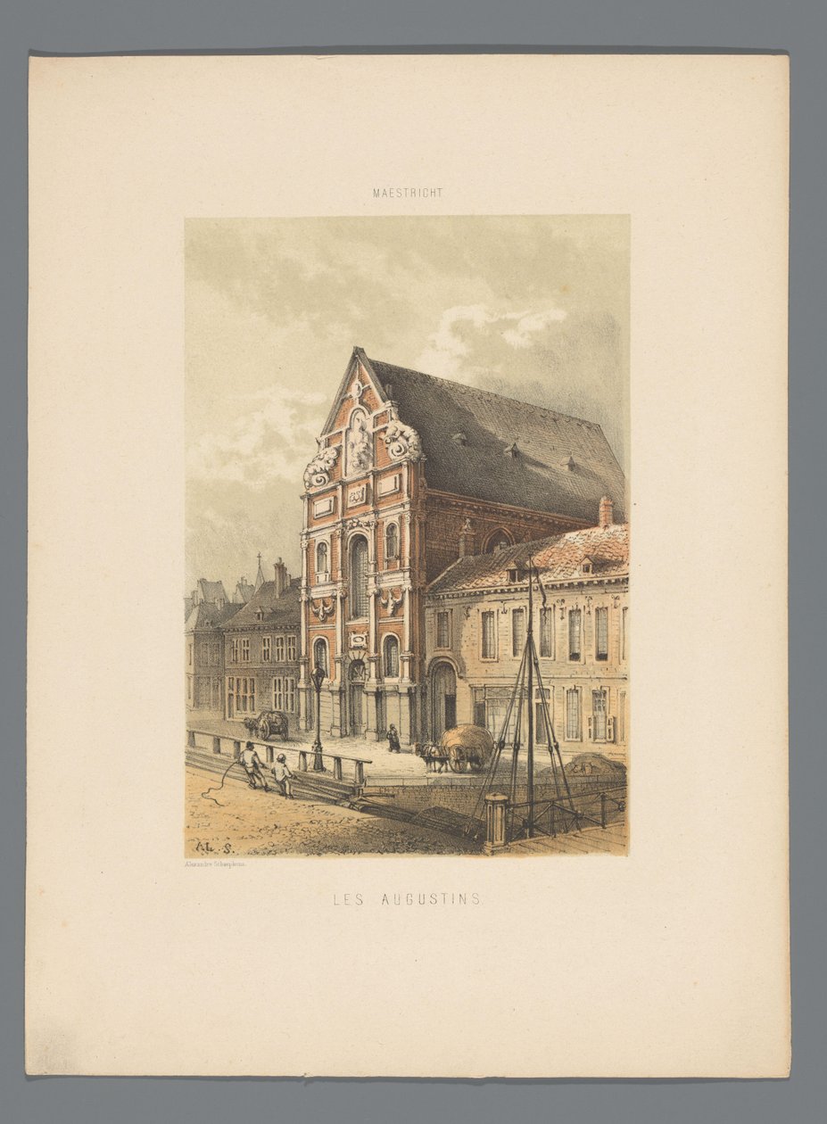 Augustinerkyrkan i Maastricht Les Augustins (titel på objekt) Monuments de Maastricht (serietitel) av Alexander Schaepkens