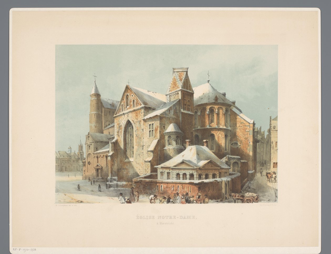 Onze-Lieve-Vrouwe-Basiliek te Maastricht Our Lady Church, i Maestricht (titel på objektet) Forntida arkitekturmonument från det elfte århundradet till det trettonde århundradet i Limburg (serietitel) av Alexander Schaepkens