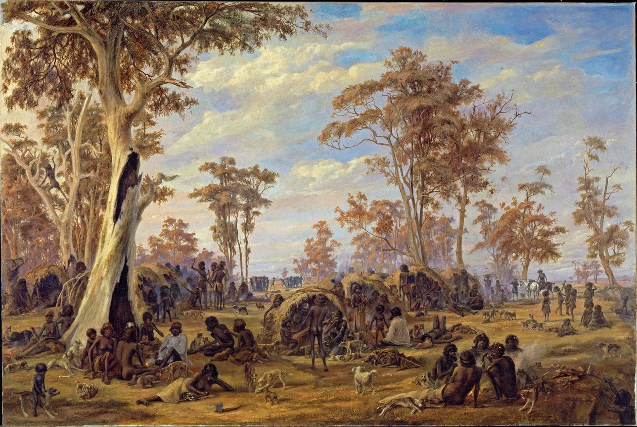 Adelaide, en stam av infödda vid floden Torrens av Alexander Schramm