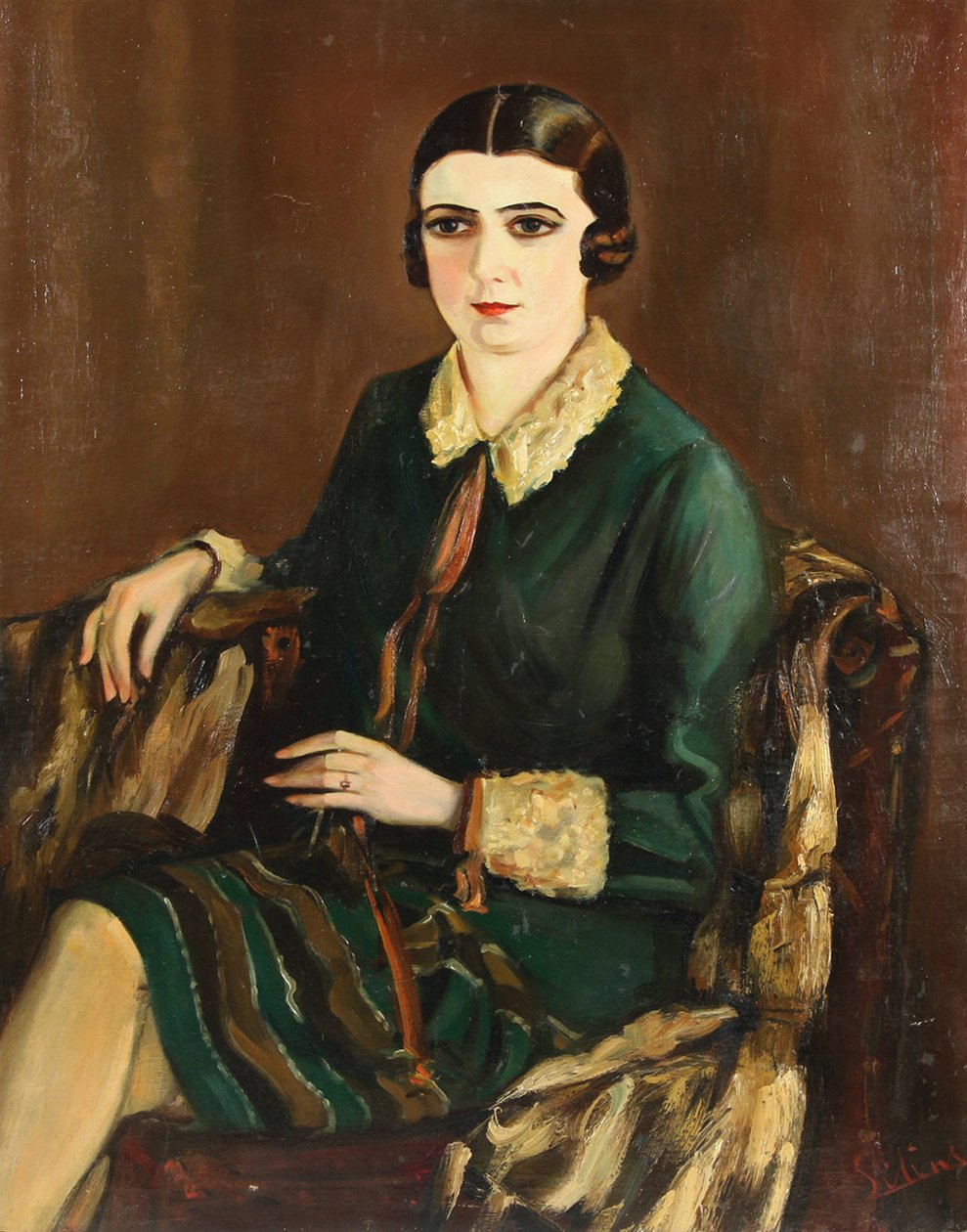Porträtt av Lilya Brik 1891-1978, 1921 av Alexander Silins