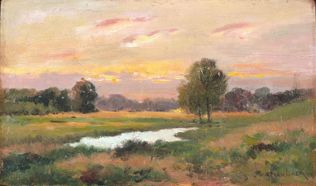 On The Brandywine (olja på duk) av Alexander Theobald van Laer