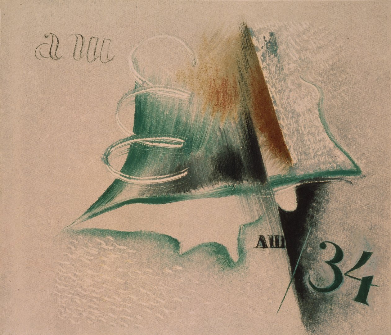 Komposition med två bokstäver, 1934 av Alexander Vasilyevich Shevchenko