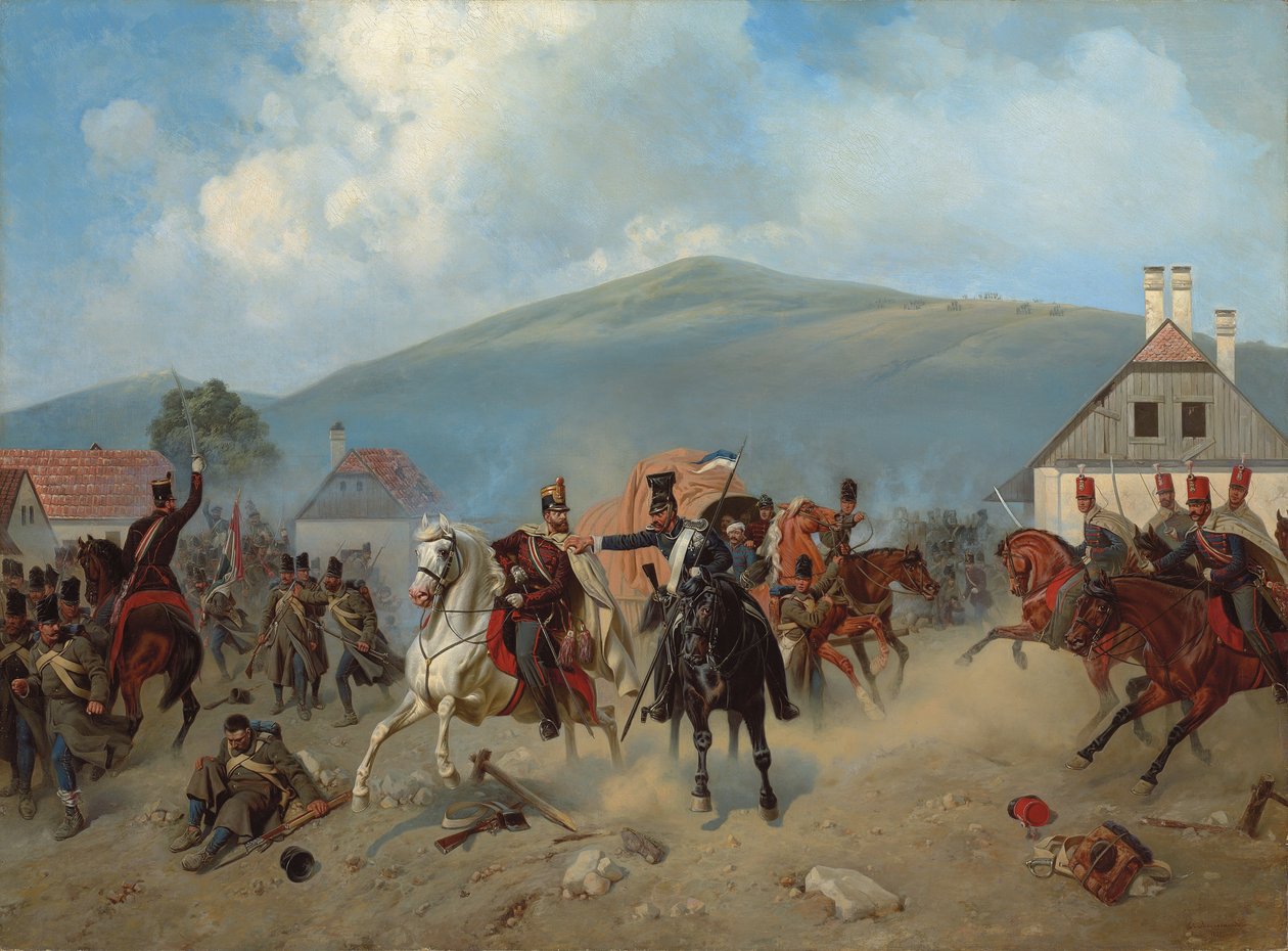 skärmytsling under den ungerska revolutionen 1848-1849, 1881 av Alexander Villevalde