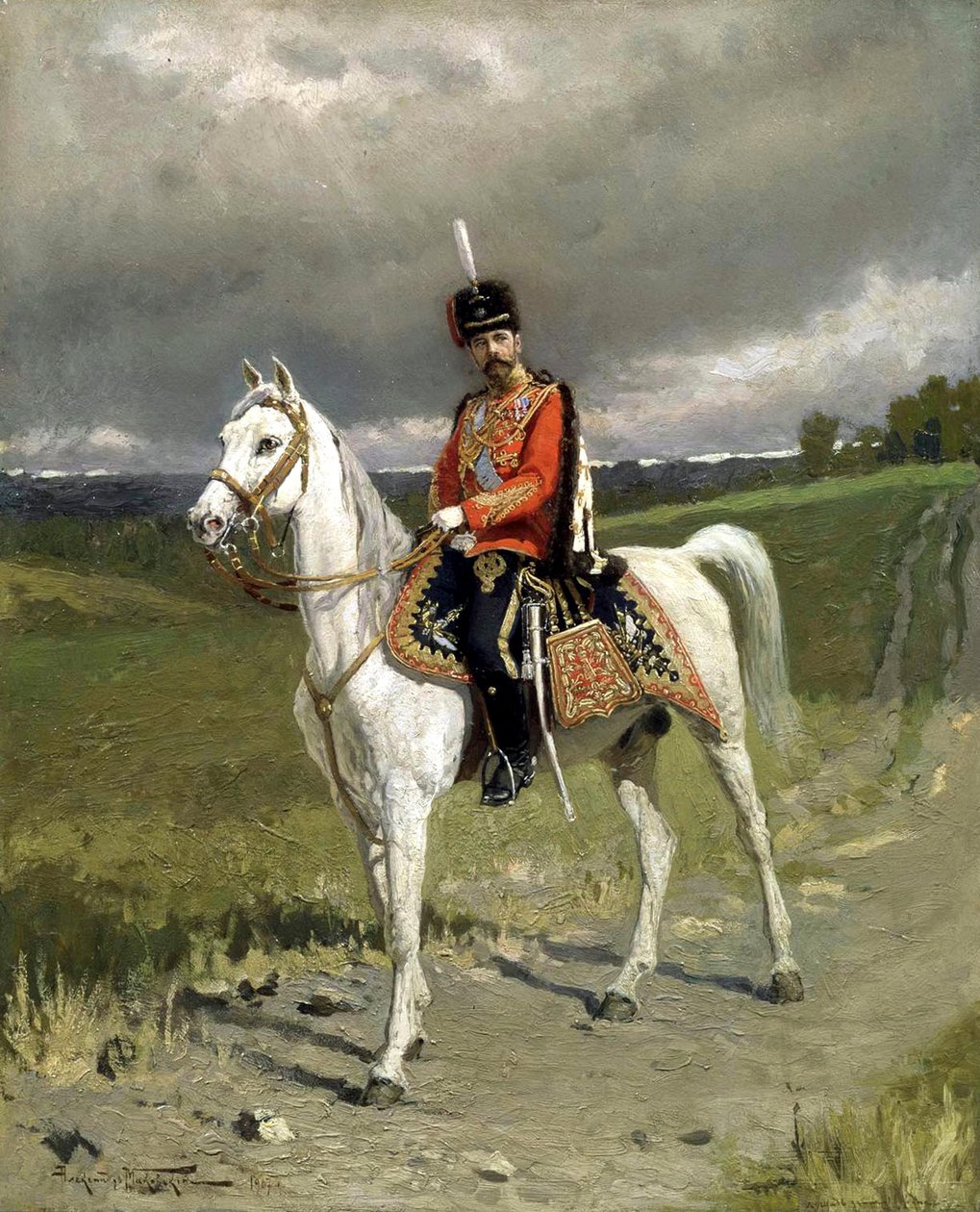 Porträtt av kejsar Nicholas II 1868-1918, 1907. av Alexander Vladimirovich Makovsky