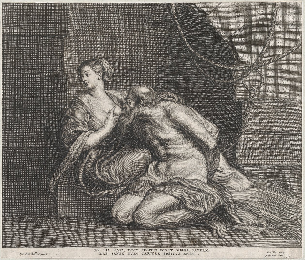 Cimon och Pero, ca. 1650-90., ca. 1650-90. av Alexander Voet