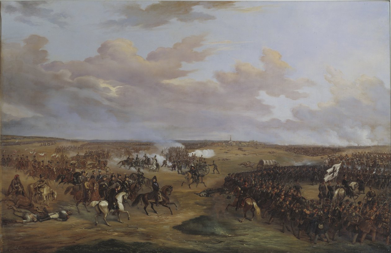 Slaget vid Dennewitz (Tyskland), 6 september 1813 - Slaget vid Dennewitz den 6 september 1813 av Wetterling, Alexander (1796-1858). Olja på duk av Alexander Wetterling